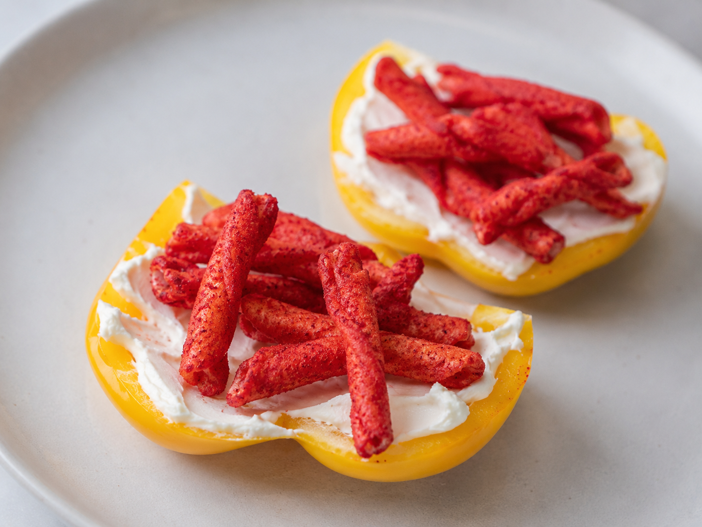 Spicy peppers, cream cheese, and chips